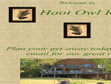 Tablet Screenshot of hootowllodge.com